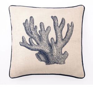 Staghorn Coral linen Pillow case